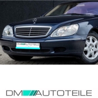 K&uuml;hlergrill Grill Chrom Schwarz alle Modelle f&uuml;r Mercedes W220 S-Klasse ab 98-02