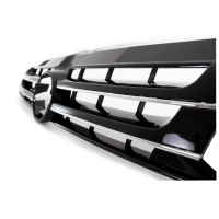 Kühlergrill passt für VW T5 GP Front Grill Schwarz Chrom-Rippen Facelift 09-15