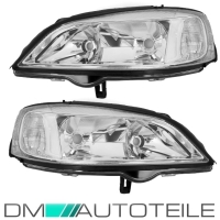 Set Opel Astra G Scheinwerfer RE+LI H7/HB3 Klarglas Chrom...