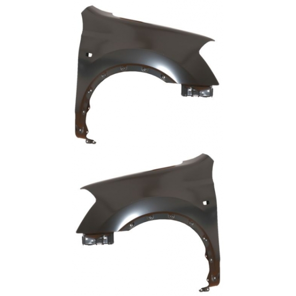 Kotflügel für Nissan Qashqai 06-10 SET rechts+links vorne mit Blinkerloch