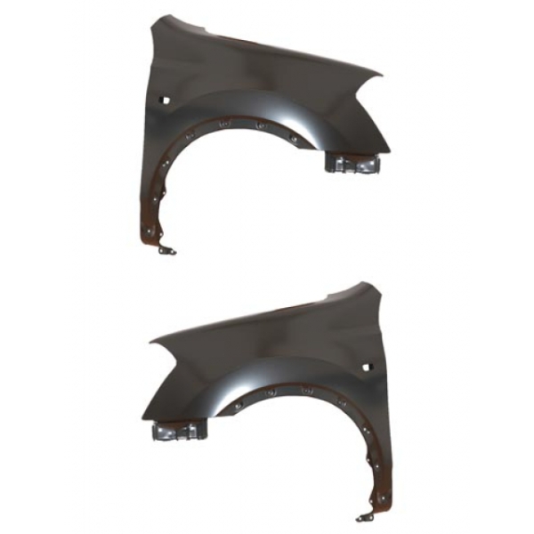 Kotflügel für Nissan Qashqai 06-10 SET rechts+links vorne mit Blinkerloch