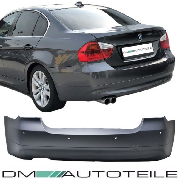 Stoßstange hinten mit PDC glatt lackierfähig passend für BMW E90 ab 2005-09/2008