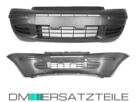 Stoßstange vorne + Kühlergrill SET schwarz geriffelt passt für Fiat Panda 169 ab 2003-2012