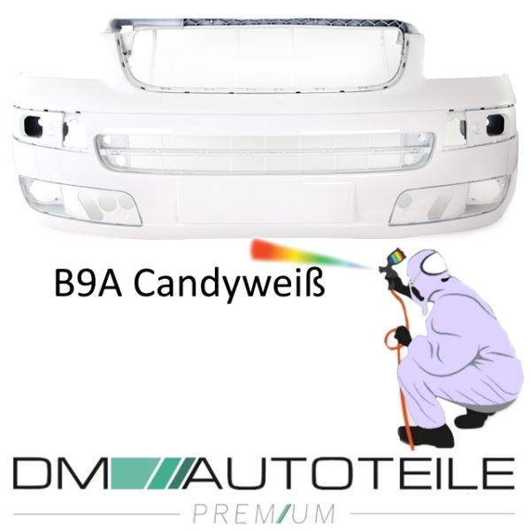 CANDYWEIß Stoßstange vorne für VW T5 03-09 lackiert B9A LAGERWARE+5j.GARANTIE