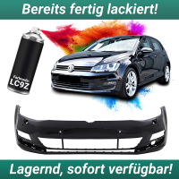 Stoßstange vorne LC9Z DEEP BLACK PEARL für SRA + 6x PDC passt für VW Golf VII 7 ab 10/2012