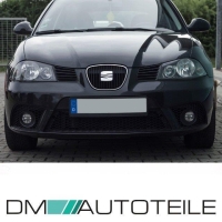 Set Lackiert Seat Ibiza 6L Stoßstange vorne 045 Negro Magico Perlado+ Gitterset  + Nebelscheinwefer