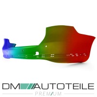 Stoßstange hinten LACKIERT 4x PDC + Chromleisten 3-teilig passt für VW Passat Variant 2011-2014