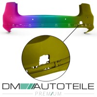 Stoßstange hinten LACKIERT 4x PDC + Chromleisten 3-teilig passt für VW Passat Variant 2011-2014