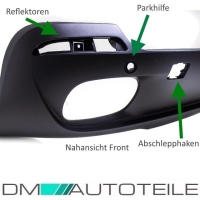 Stoßstange hinten Lackierfähig passt BMW X5 E70 bj.06-06/10 unten für Parkhilfe