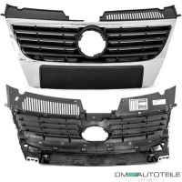 Stoßstange vorne ohne PDC ohne SRA + Spoiler + Kühlergrill + Schrauben passt für Set VW Passat 3C ab 05-10