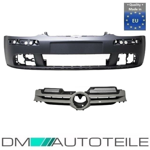 SET Ersatz Front Stoßstange vorne + Kühlergrill 2tlg. Grundiert für VW Golf 5 V