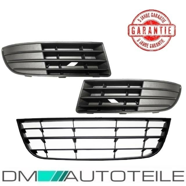 SET für VW Polo 9N3 9N Stoßstange Gitter vorne unten Mitte+Lüftungsgitter 05-09