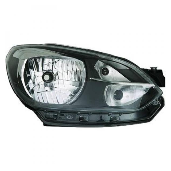 Scheinwerfer schwarz H4 Depo rechts passt für VW UP! (121) ab Baujahr 2011-2016