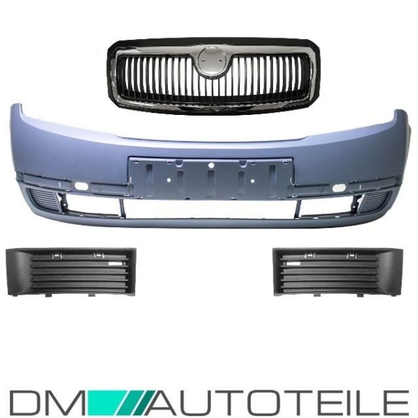 Set Stoßstange + Kühlergrill + Stoßstangengitter ohne NSW für Set Skoda Fabia I 6Y 99-04