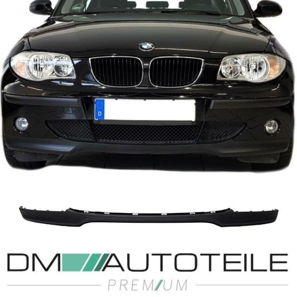 Front Spoiler für Stoßstange 04-07 Schwarz passt für BMW 1er E81 E87 3-5-Türer