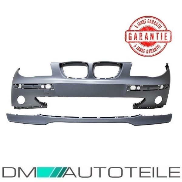 Set Stoßstange 04-07 vorne oben ohne SRA+Spoiler grundiert passt für BMW 1er E87