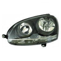 Scheinwerfer schwarz H7/H7 links passt für VW Golf V...