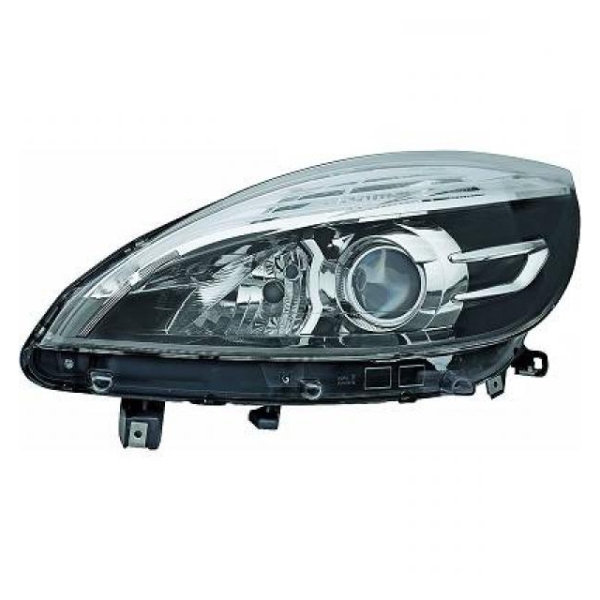 Scheinwerfer links H7/H7 schwarz passt für Renault Scénic III +Grand ab 2012