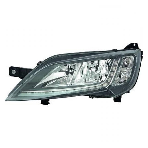 Scheinwerfer Depo LED TGFL schwarz links passt für Citroen/Fiat/Peugeot ab 14