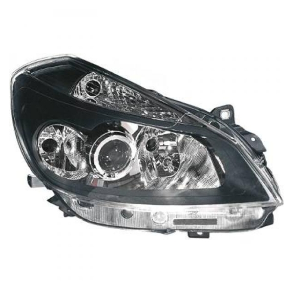 Valeo OE Scheinwerfer rechts H7/H1 schwarz passt für Renault Clio III bj 08-09