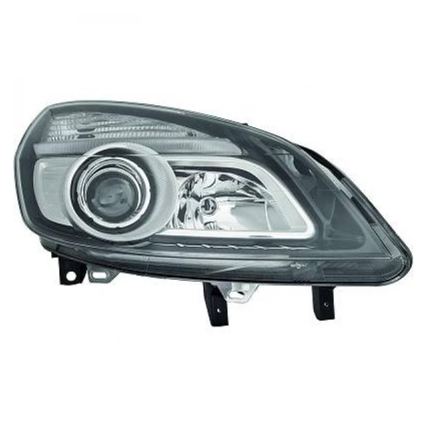 Scheinwerfer rechts chrom schwarz H7/H1 passt für Renault Scénic II bj 06-09