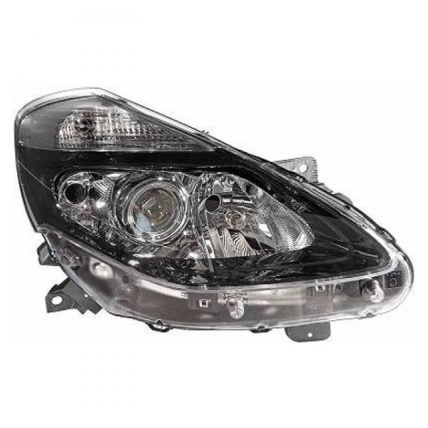 Scheinwerfer rechts schwarz H7/H7/H1 +Kurvenlicht passt für Renault Clio III 09>