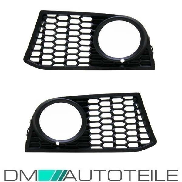 Gitter Grill Nebelscheinwerfer Set Schwarz passend für BMW F10 F11 M-Paket 10-13