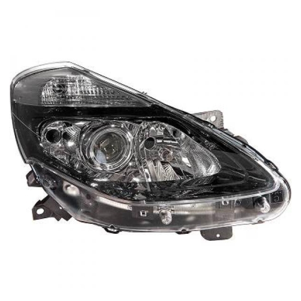 Valeo Scheinwerfer rechts schwarz H7/H1 +Kurvenlicht für Renault Clio III 09-14