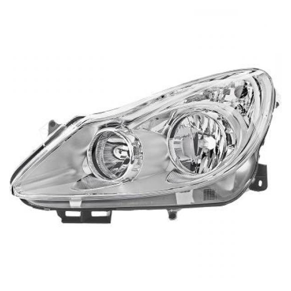 Scheinwerfer H7 Depo chrom links passt für Opel Corsa D Kasten S07 ab 06-10