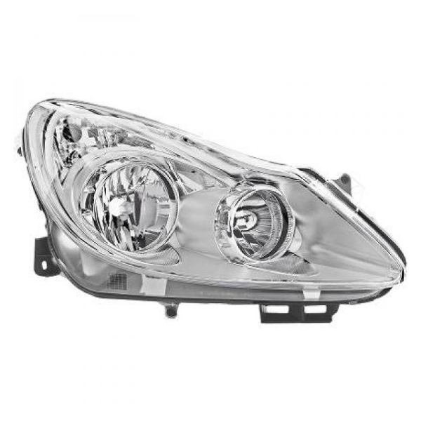 Scheinwerfer H7 Depo chrom rechts passt für Opel Corsa D Kasten S07 ab 06-10