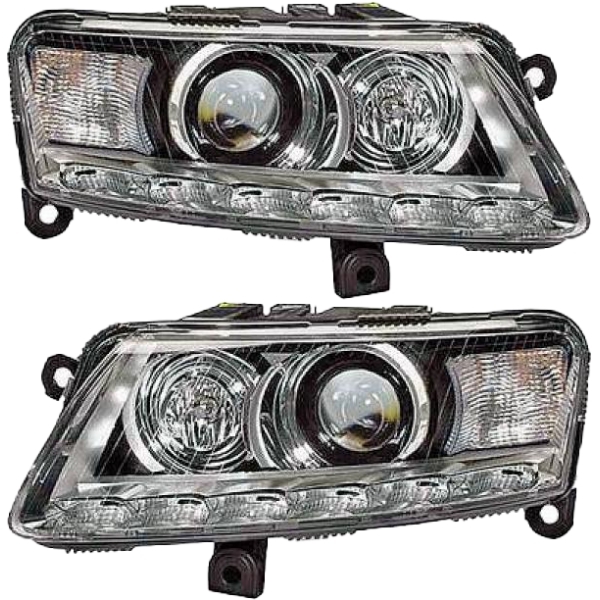 Xenon Scheinwerfer D3S/H7 SET passt für Audi A6 C6 Facelift mit LED 2008-2011