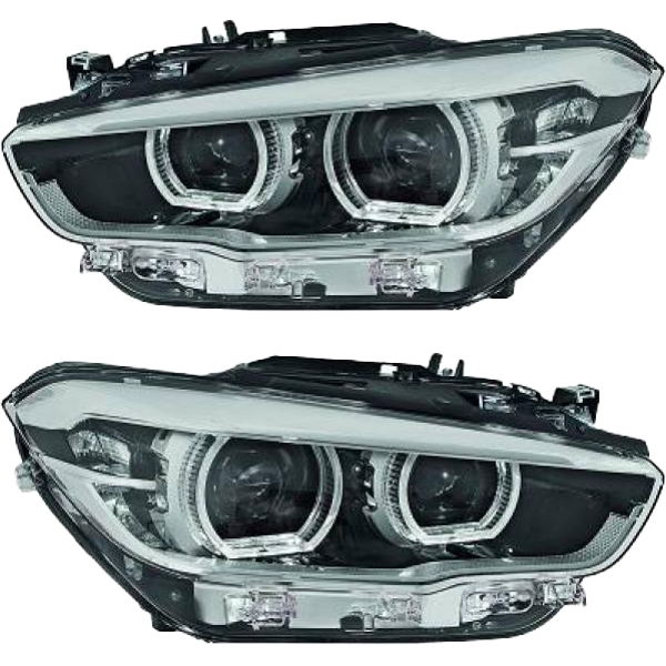 Hella Scheinwerfer + LED SET passt für BMW 1er Facelift ab Baujahr 2015-2019