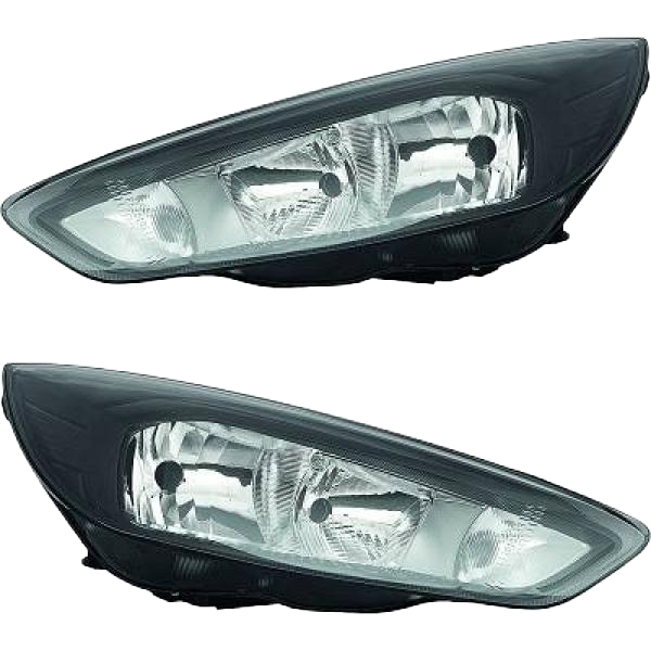 Scheinwerfer SET Depo H7/H15 schwarz passt für Ford Focus III ab 2014-2018