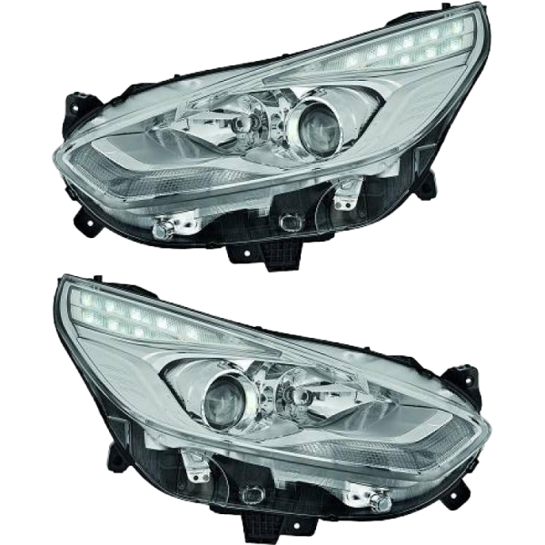 Valeo Halogen H7 Scheinwerfer SET passt für Ford Galaxy Vorfacelift ab 15-19