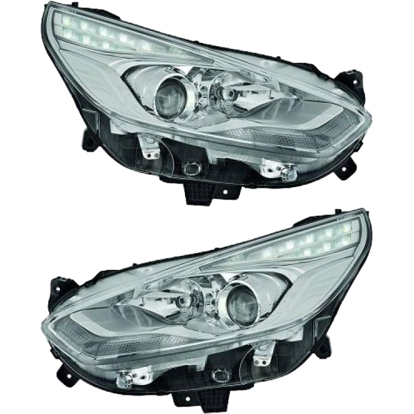 Scheinwerfer Valeo Chrom LED SET passt für Ford Galaxy Vorfacelift ab 15-19