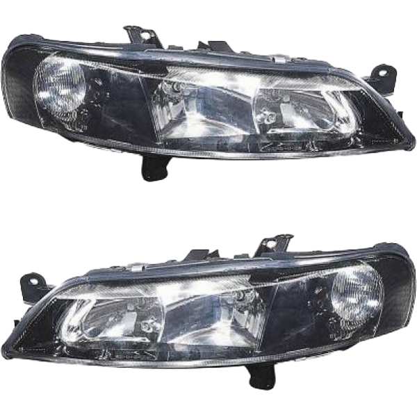 Scheinwerfer schwarz H7 SET passt für Opel Vectra B CC / Caravan J96 ab 99-03