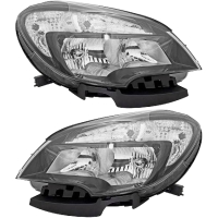 Scheinwerfer mit Moto schwarz H7/HB3 W21/5W SET passt...