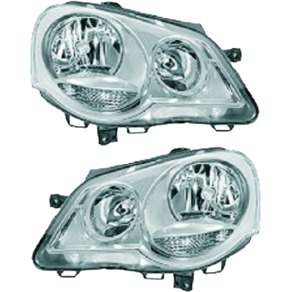 Halogen Valeo FF Scheinwerfer H7/H1 SET passt für VW Polo (9N_ ) ab 2005-2009