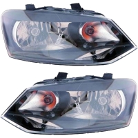Valeo Halogen Scheinwerfer H4 SET passt für VW Polo...