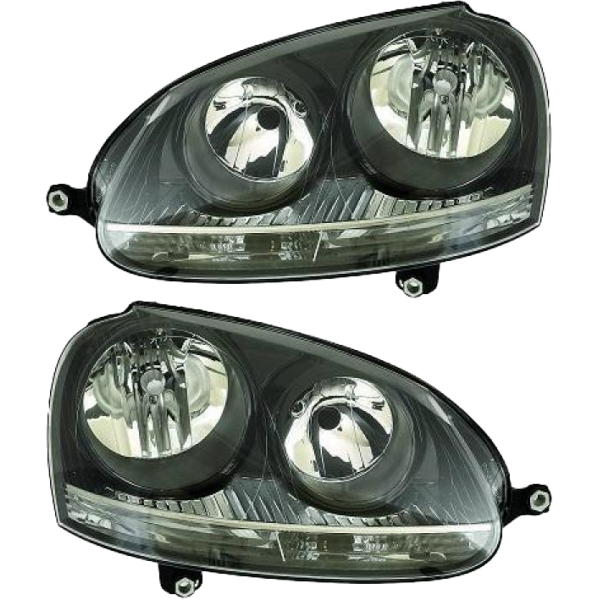 Scheinwerfer schwarz H7/H7 SET passt für VW Golf V(1K1/1K5) ab 2003-2008