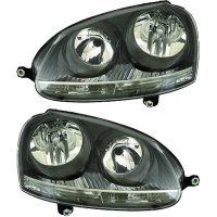 Scheinwerfer schwarz H7/H7 SET passt für VW Golf...