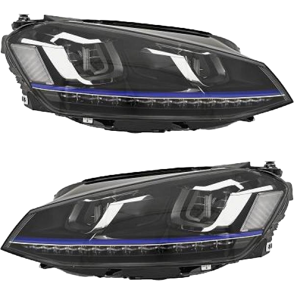 Scheinwerfer Valeo LED TGFL H7 SET passt für VW Golf VII (BE2/BV5) ab 13-17