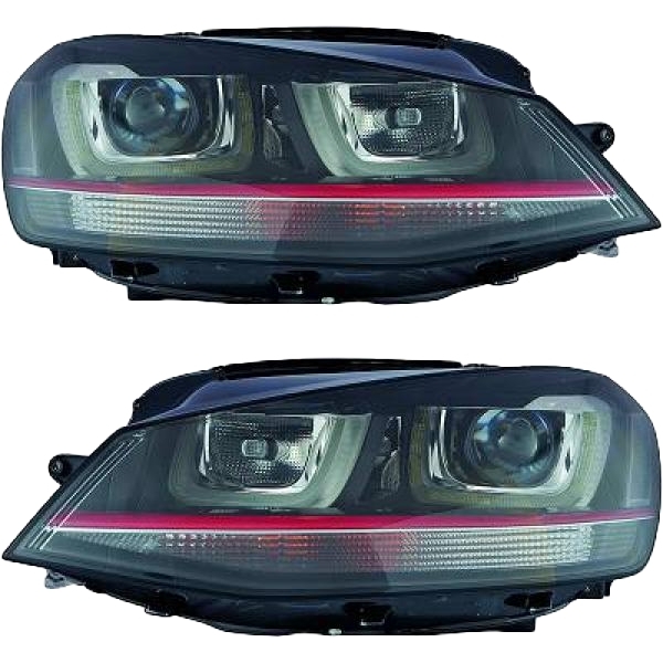 Xenon Scheinwerfer Depo D3S + TGFL SET passt für VW Golf VII GTI BE2 ab 13-17