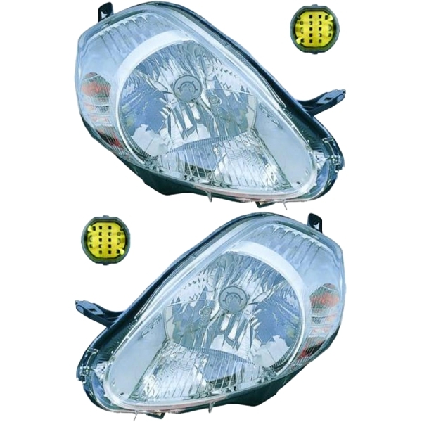 Valeo Scheinwerfer H4 SET passt für Abarth + Fiat GrandE Punto (199) ab 05-08