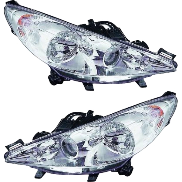 Valeo Scheinwerfer mit KVL H7 SET passt für Peugeot 207 (WA/WD/WK) ab 06-15