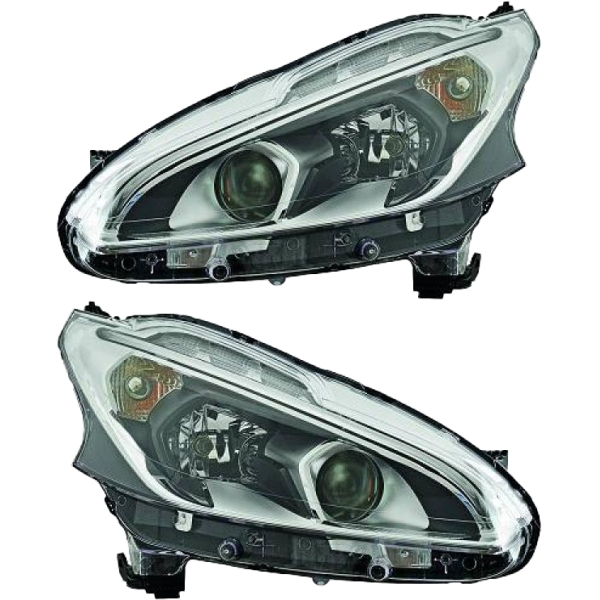 Scheinwerfer Depo H7 LED Tagfahrlicht SET passt für Peugeot 208 I CA ab 15-19