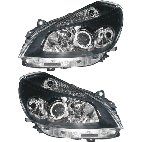 Valeo OE Scheinwerfer SET H7/H1 +Kurvenlicht passt für Renault Clio III 05-09