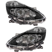 Valeo Scheinwerfer SET schwarz H7/H1 +Kurvenlicht...