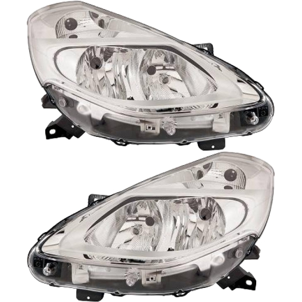 Scheinwerfer SET chrom H7/H7 passt für Renault Clio III +Grandtour bj 09-14