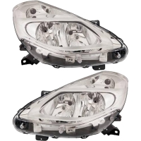 Scheinwerfer SET chrom H7/H7 passt für Renault Clio...